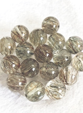 禧芙蓉XFORO冰透绿发晶12mm圆珠散珠单珠手工DIY串珠配件