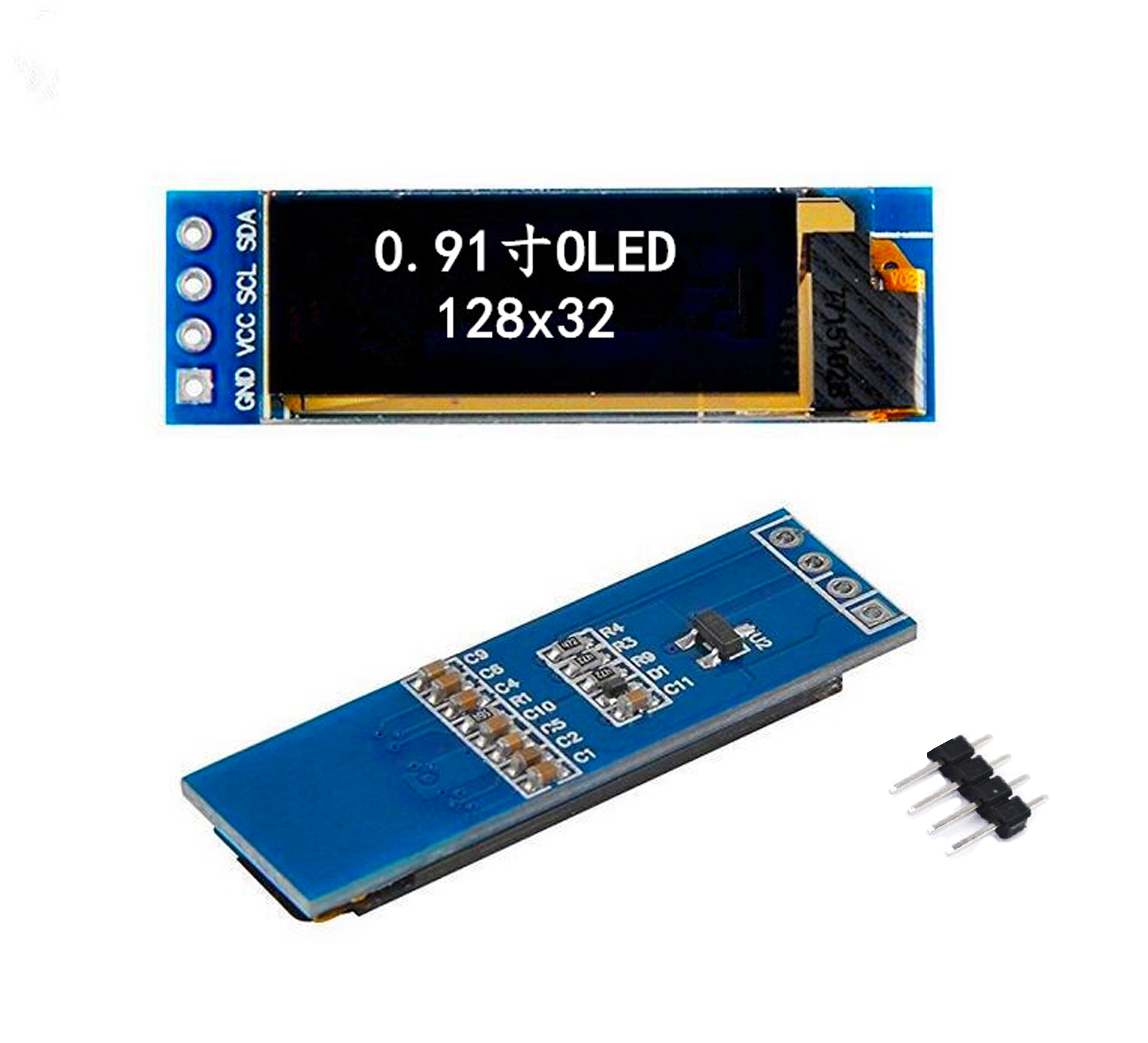厂家旗舰店0.91寸OLED显示屏oled液晶屏模块SSD1306控制器I2C接口 - 图2