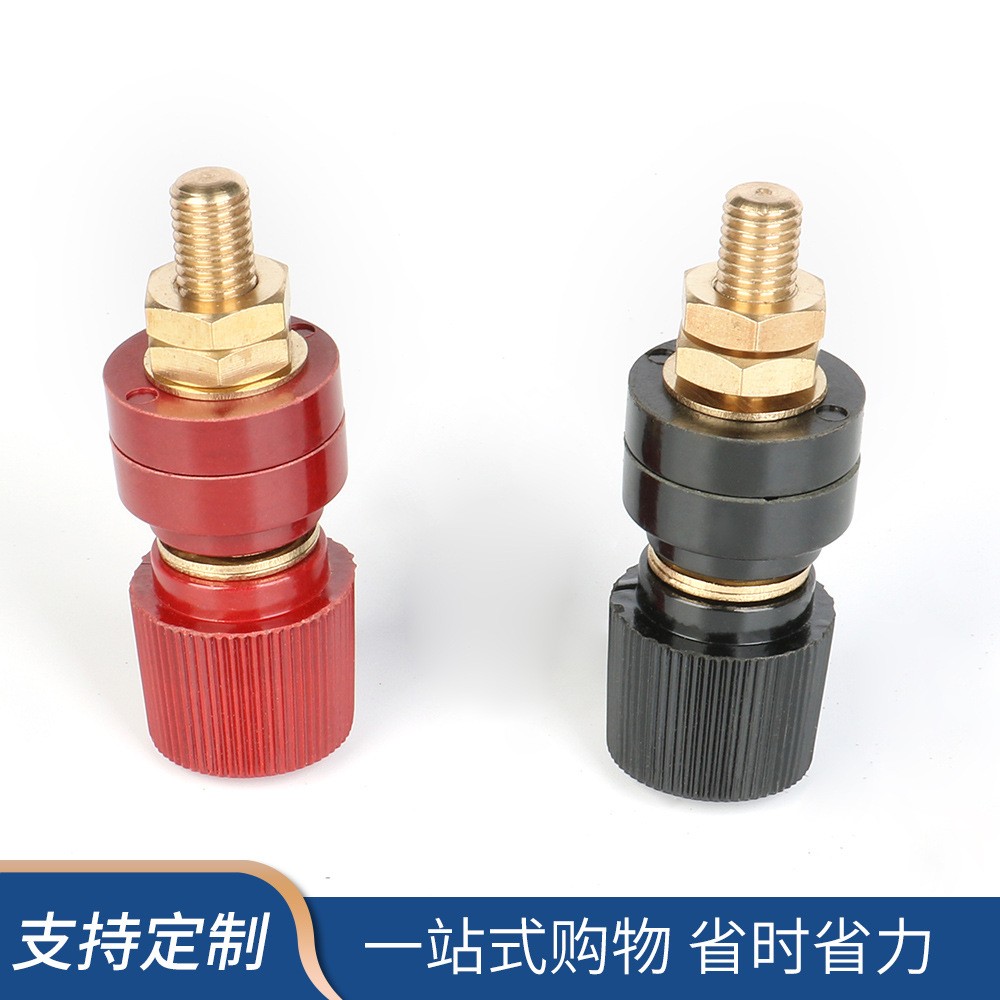 特大555半铜镀金接线柱10mm M10*60电焊机逆变器接线柱端子