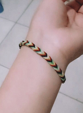 端午五彩手链编织绳diydiy材料包