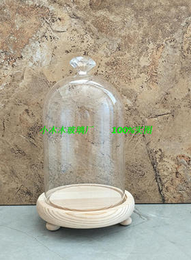 直径10cm永生花玻璃罩情人节礼物