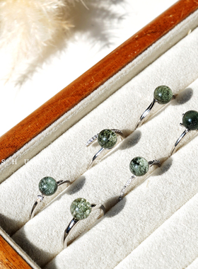 绿幽灵戒指精品聚宝盆天然水晶