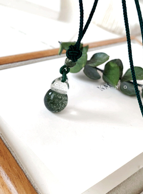 孤品天然绿幽灵月光石水晶手链