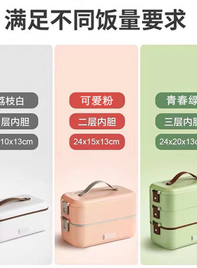 5分钟速热蒸煮多功能电加热饭盒