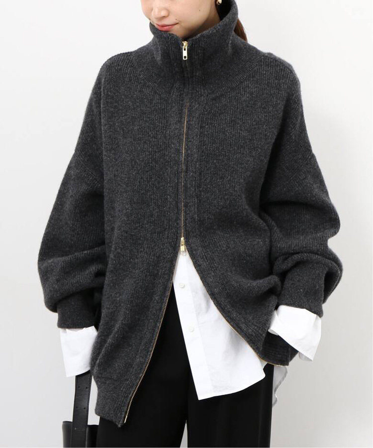 Deuxieme Classe 羊毛羊绒真丝混纺 厚实温暖 华丽肌理 拉链外套,淘宝优惠券,粉丝福利购,淘宝优惠卷