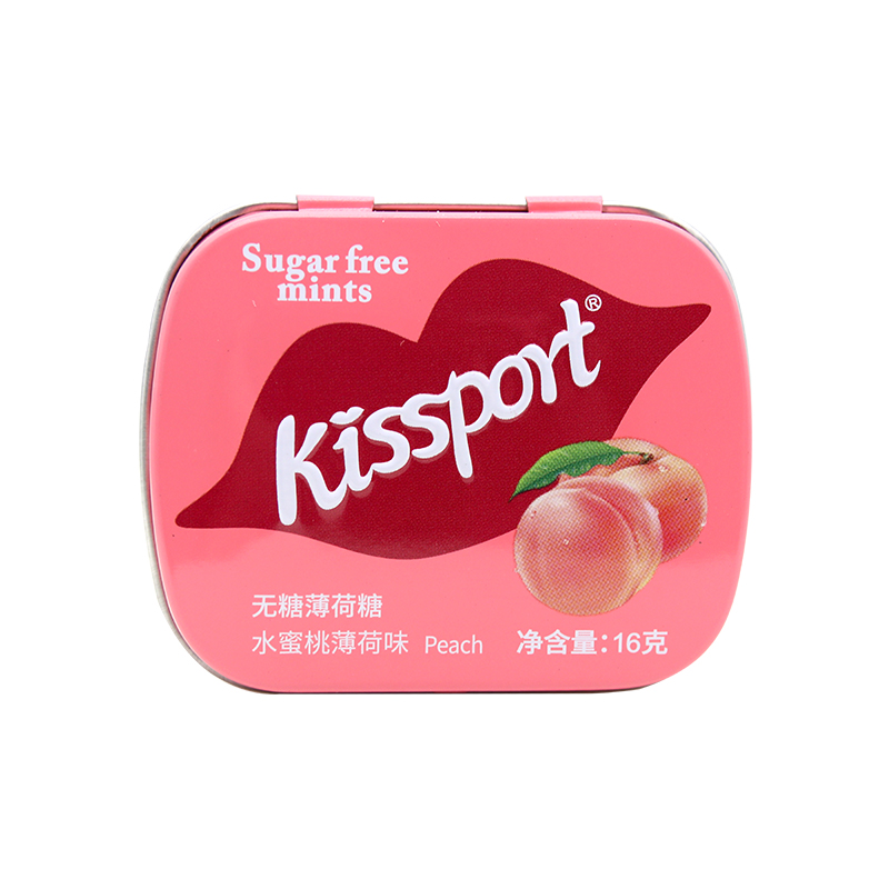 裸价临期 Kissport无糖薄荷糖16g柠檬葡萄水蜜桃薄荷味等追剧零食 - 图0