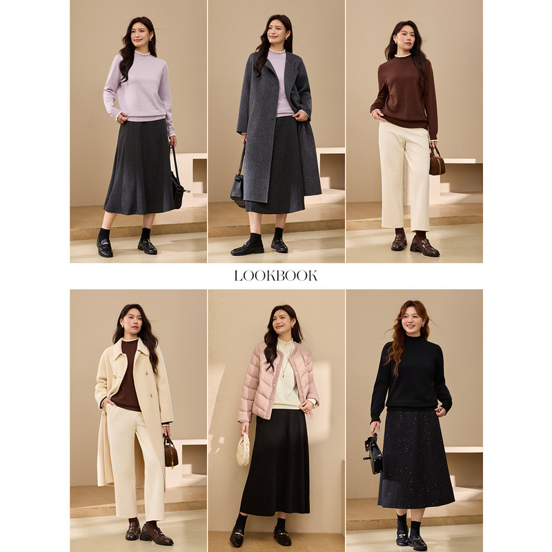 【减龄木耳边毛衣】纤莉秀大码女装简约半高领打底衫胖mm冬装新款,淘宝优惠券,粉丝福利购,淘宝优惠卷