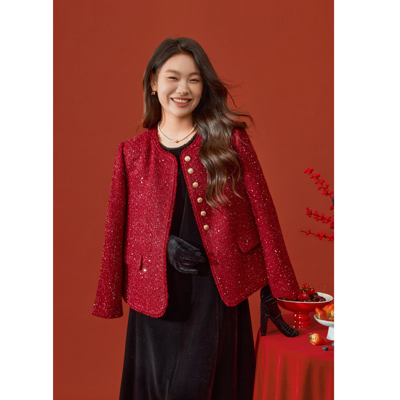 【轻奢名媛风套装】纤莉秀大码女装优雅气质两件套胖mm2026春新款,淘宝优惠券,粉丝福利购,淘宝优惠卷