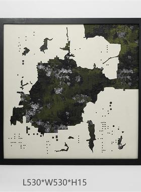 绿色系中古佗寂风样板房首饰盒挂画云石钢琴香炉托盘首饰盒组合