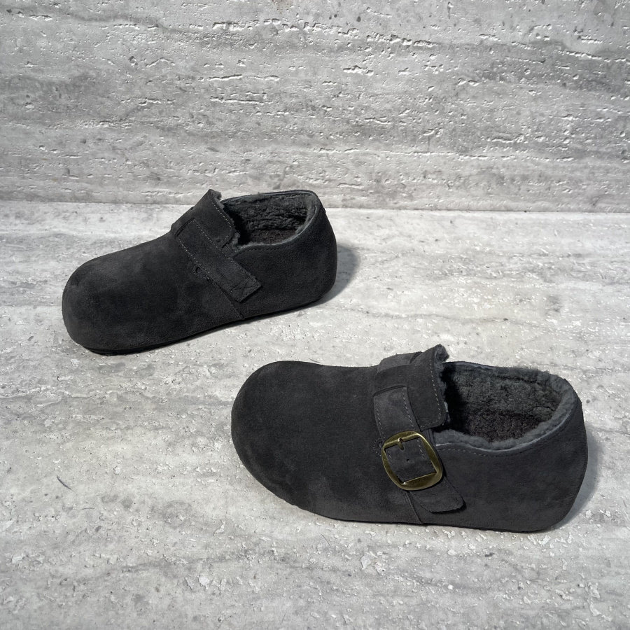 欧洲站女鞋2025冬季新款欧货真皮牛反绒加绒保暖平底穆勒鞋棉鞋女,淘宝优惠券,粉丝福利购,淘宝优惠卷