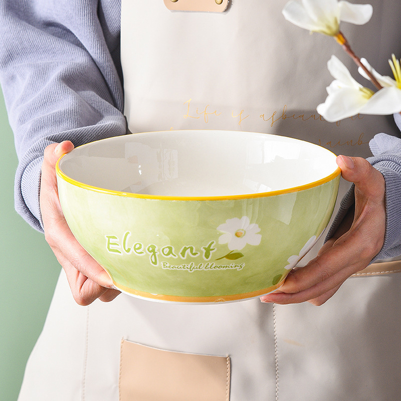 陶瓷碗碟套装家庭用轻奢高档碗盘组合好看的吃米饭小碗一2/4人用