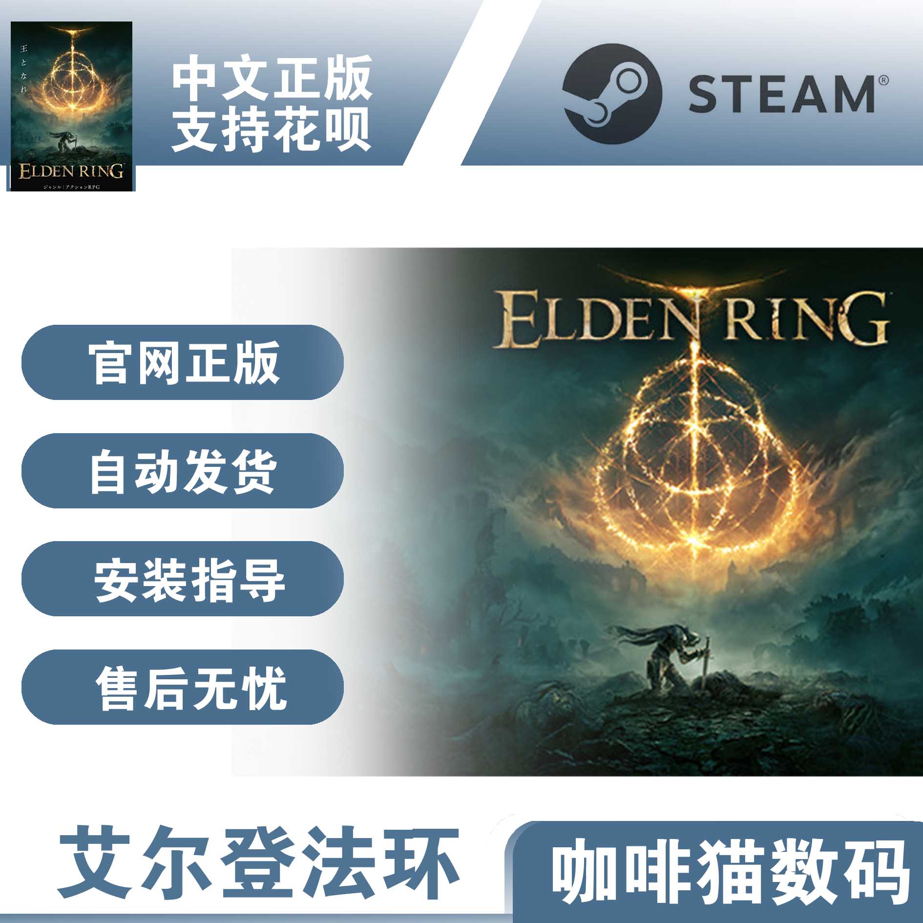 PC Steam正版中文游戏艾尔登法环 ELDEN RING黄金树幽影DLC国区/俄区/土区/港区永久激活非共享类魂系列-图3