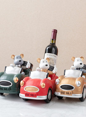 速发红酒架摆件轻奢柜店样板间个性酒饰装酒乔迁礼品