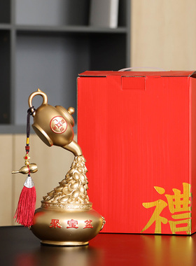 SAREE树脂祝福中式客厅添福摆件