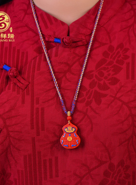 朱砂本命年彩绘福禄葫芦