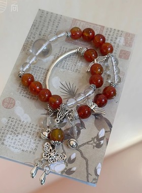 新中式琉璃情侣手串小众设计