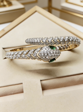 大码胖mm蛇形手镯女2025新款轻奢小众设计感高级气质百搭手环手饰