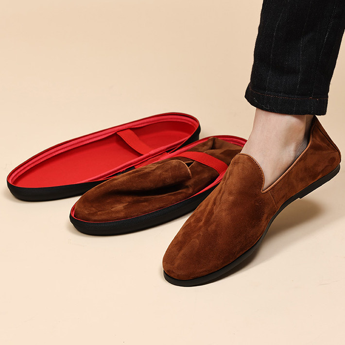 新款高端钱包鞋羊猄皮潮流乐福鞋一脚蹬懒人豆豆鞋软皮休闲男鞋,淘宝优惠券,粉丝福利购,淘宝优惠卷