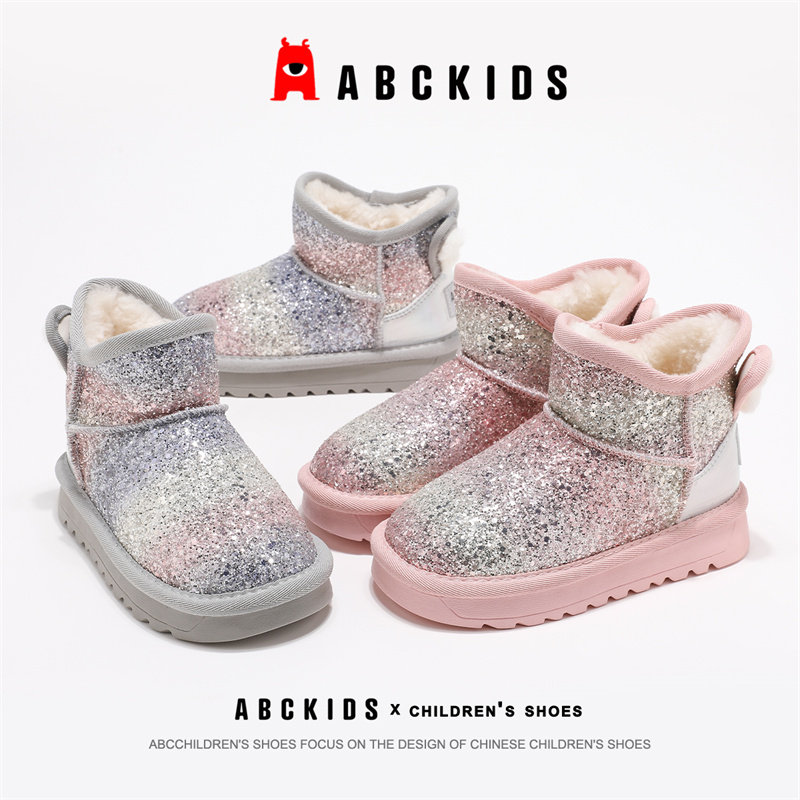 Abckids童鞋女童雪地靴冬季儿童鞋子