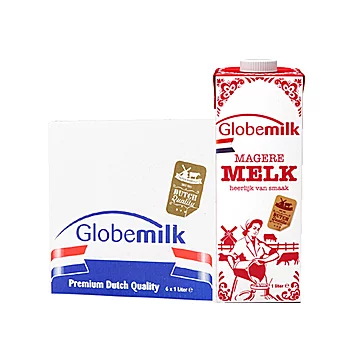 【1L*6盒*2箱】荷兰荷高脱脂纯牛奶