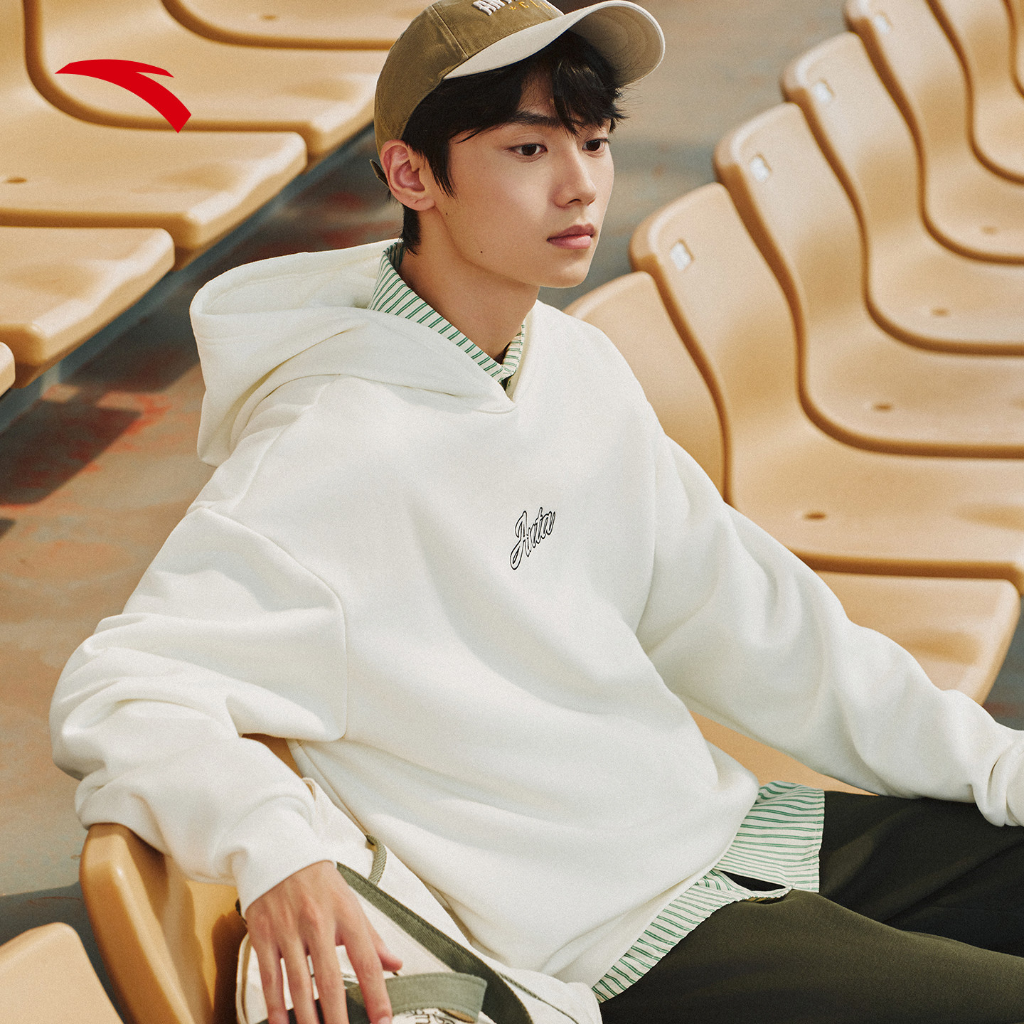 安踏连帽卫衣男女同款2025秋冬季新款加绒保暖套头衫长袖针织上衣,淘宝优惠券,粉丝福利购,淘宝优惠卷