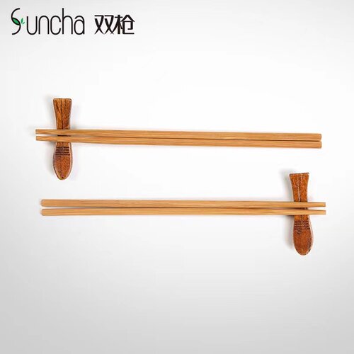 双枪深山楠竹无漆无蜡碳化竹筷24cm快子防滑家用高档抗菌防霉 - 图1