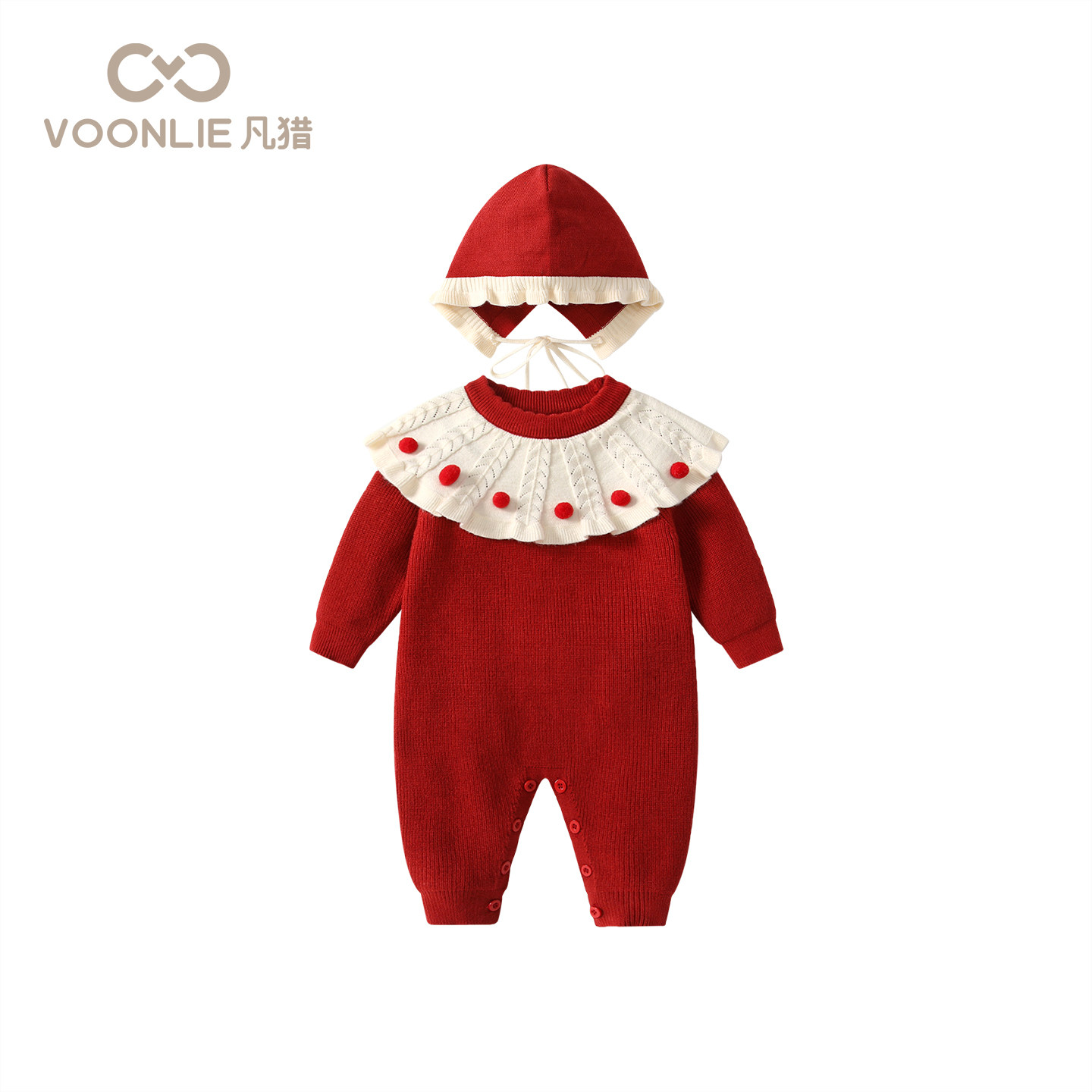 凡猎婴儿衣服秋装新生女宝宝连体衣针织毛衣公主满月百天哈衣春秋,淘宝优惠券,粉丝福利购,淘宝优惠卷