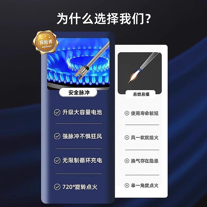 煤气灶脉冲点火器电子枪厨房燃气灶打火机长手柄防风耐用商用充电,淘宝优惠券,粉丝福利购,淘宝优惠卷