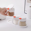 Camellia glass condiment bottle is flexible and labor-saving when opening the lid