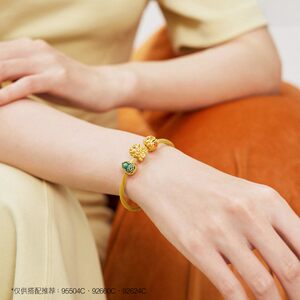 周生生黄金足金Charme宝贝招钱貔貅转运珠5D硬金串珠95504C