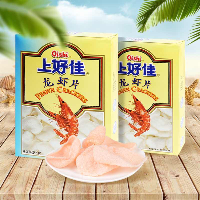 上好佳龙虾片200g*2盒需油炸童年怀旧小吃零食休闲追剧聚会DIY - 图2