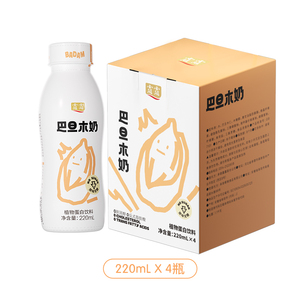 露露原味无糖巴旦木奶220ml*4瓶