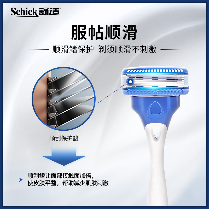 Schick/舒适水次元5手动剃须刀刮胡刀1刀架7刀头 - 图2