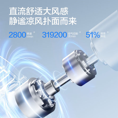艾美特空气循环扇家用小型桌面无极调速遥控风扇摇头办公静音大风 - 图1