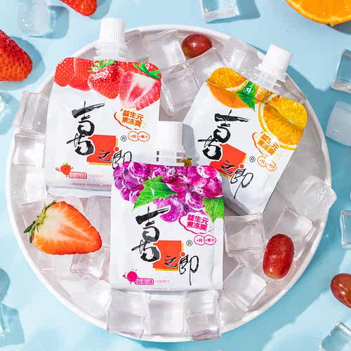 喜之郎益生元果冻爽多口味700g*1袋装儿童休闲零食加钙果汁吸的冻 - 图0