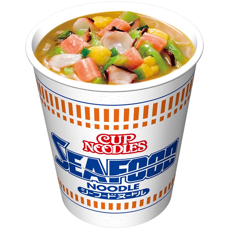 NISSIN/日清方便面日本合味道海鲜风味代餐零食夜宵泡面74g×1杯 - 图1