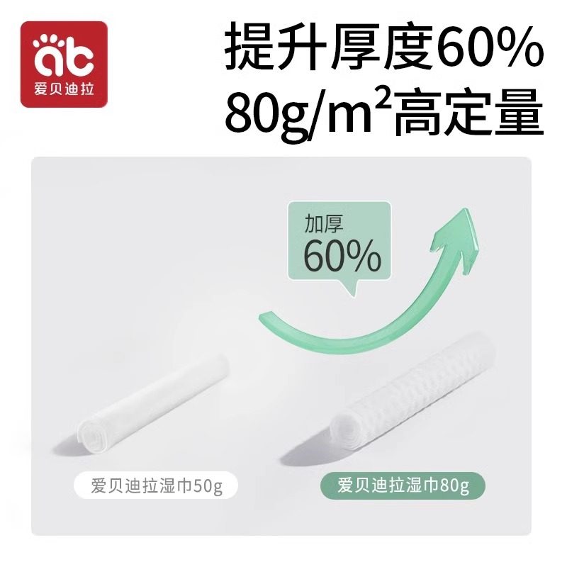 （爱贝迪拉婴儿湿巾纸新生儿手口专用屁宝宝幼儿童家庭实惠装家用,淘宝优惠券,粉丝福利购,淘宝优惠卷