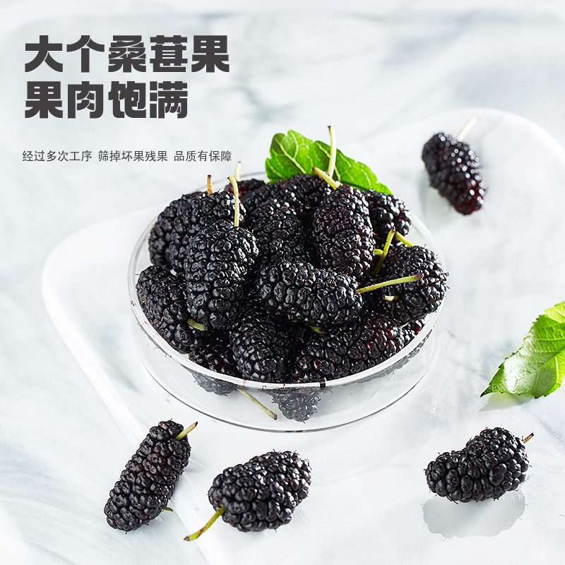 宁安堡无沙精选黑桑葚干花青素干果泡水零食花茶桑椹干即食养生茶