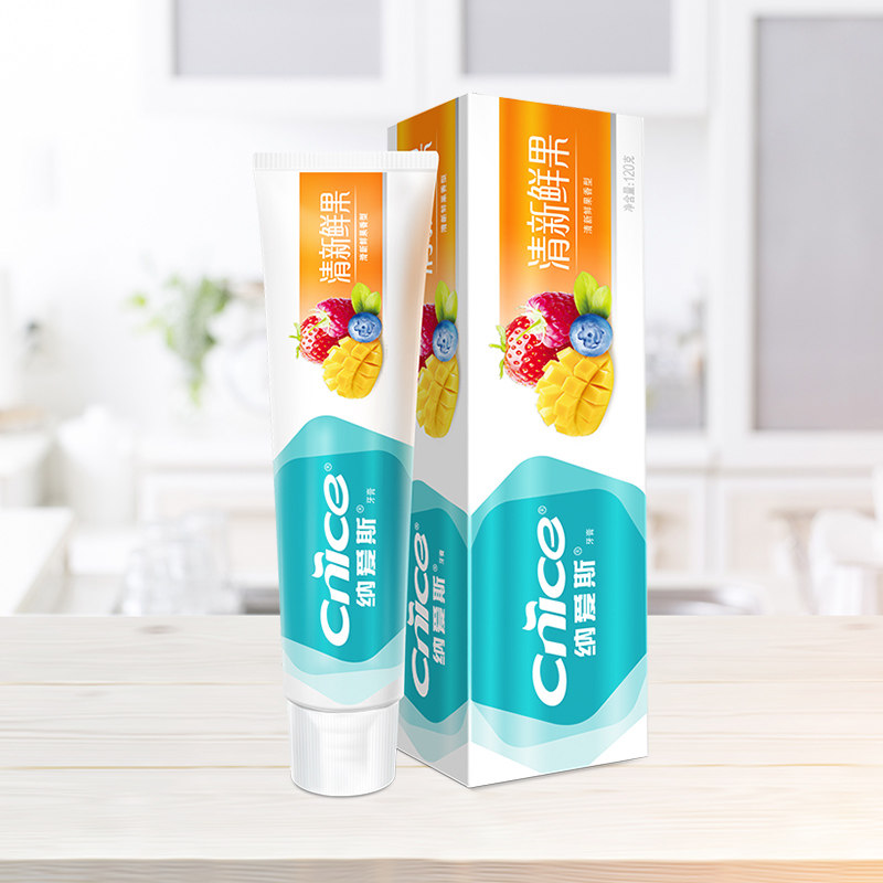 【下拉详情领淘金币】纳爱斯清新鲜果牙膏120g鲜浓果味齿恋维C