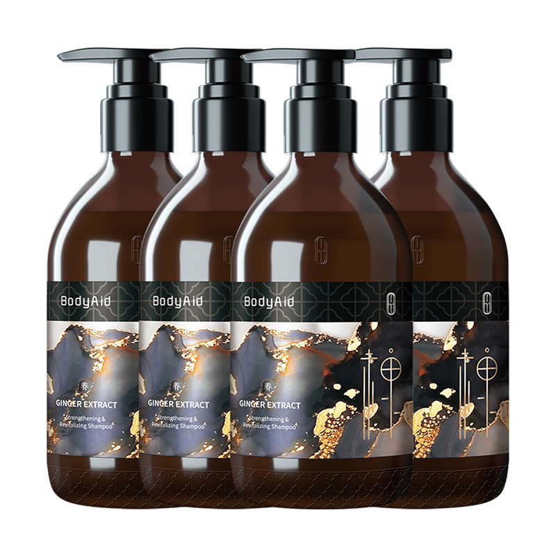 【金星推薦】BodyAid博滴琴葉生姜防脫洗發水300ml×4瓶育發固發_天貓超市_美發護發_假發