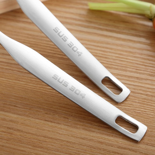 onlycook304不锈钢漏勺1套加长加厚一体成型拉丝易洗舒适手柄30cm - 图1