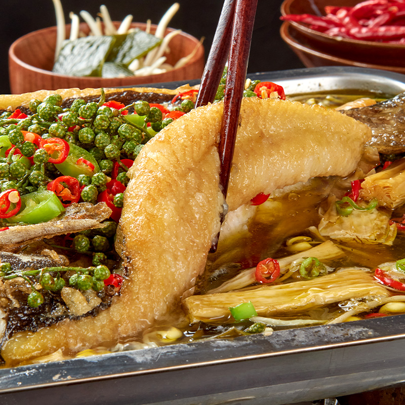 食者道广东清江烤鱼青花椒味 冷冻半成品加热即食 刺少肉多预制菜