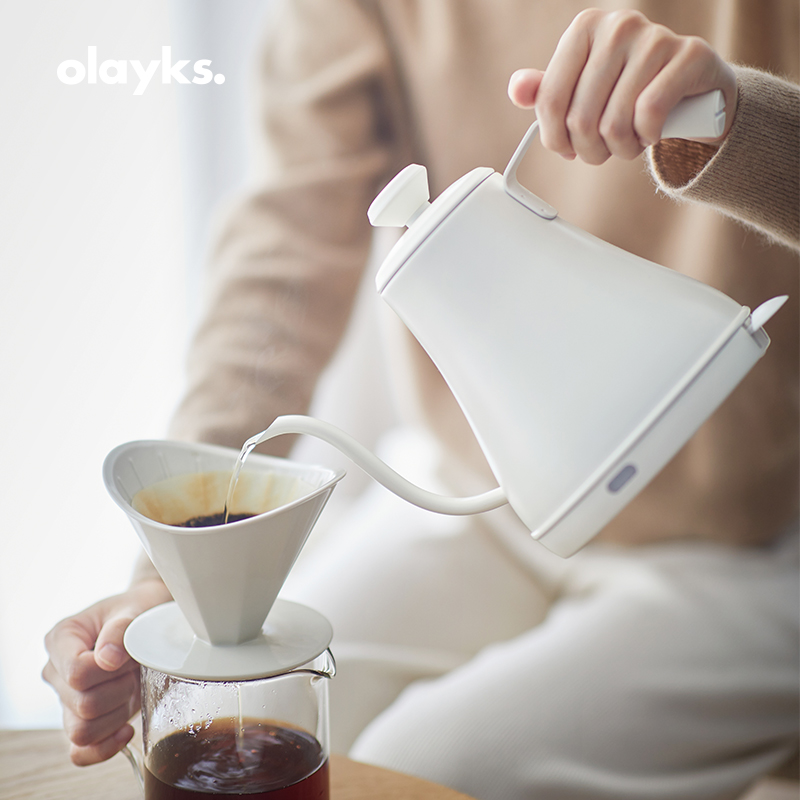 olayks欧莱克手冲咖啡壶电热水壶家用细长嘴烧水壶泡茶专用热水壶-图0