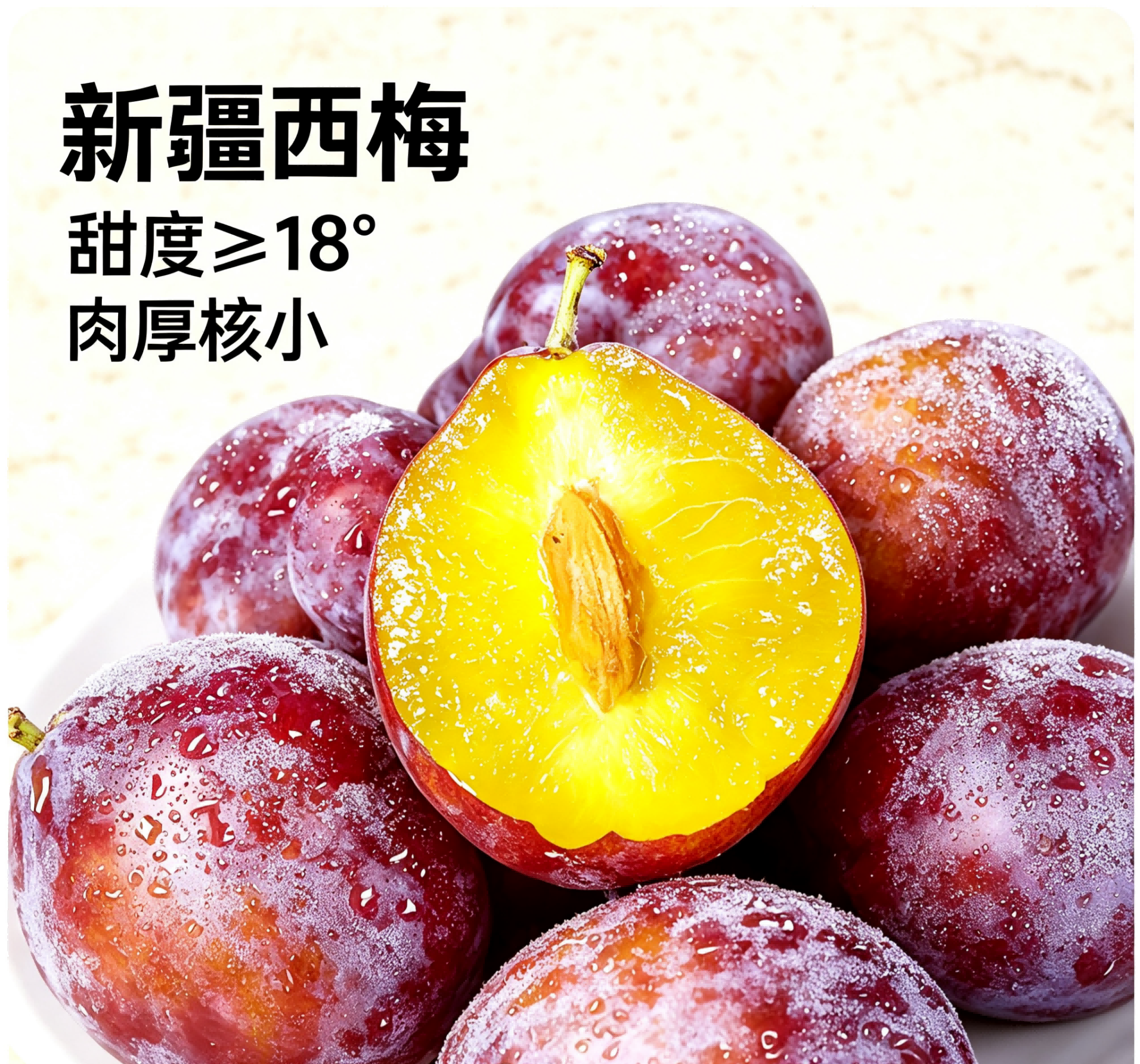 顺丰鲜瑞坊新疆法兰西西梅礼盒3斤15-20g