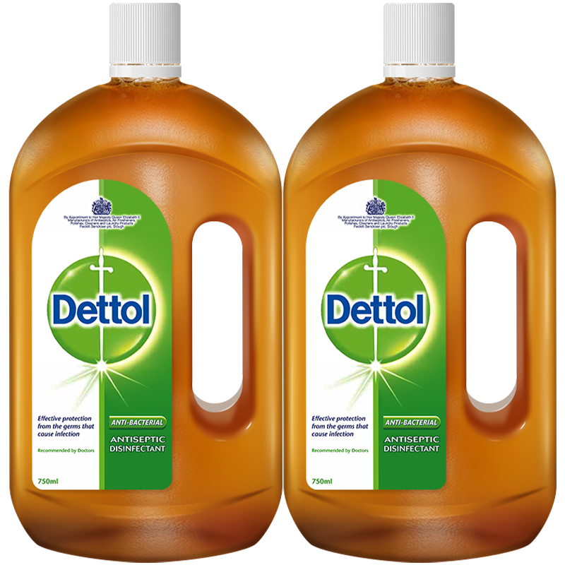 天猫超市Dettol/滴露 阿联酋进口消毒液 750ml*2瓶 超值组合装  除螨杀菌0