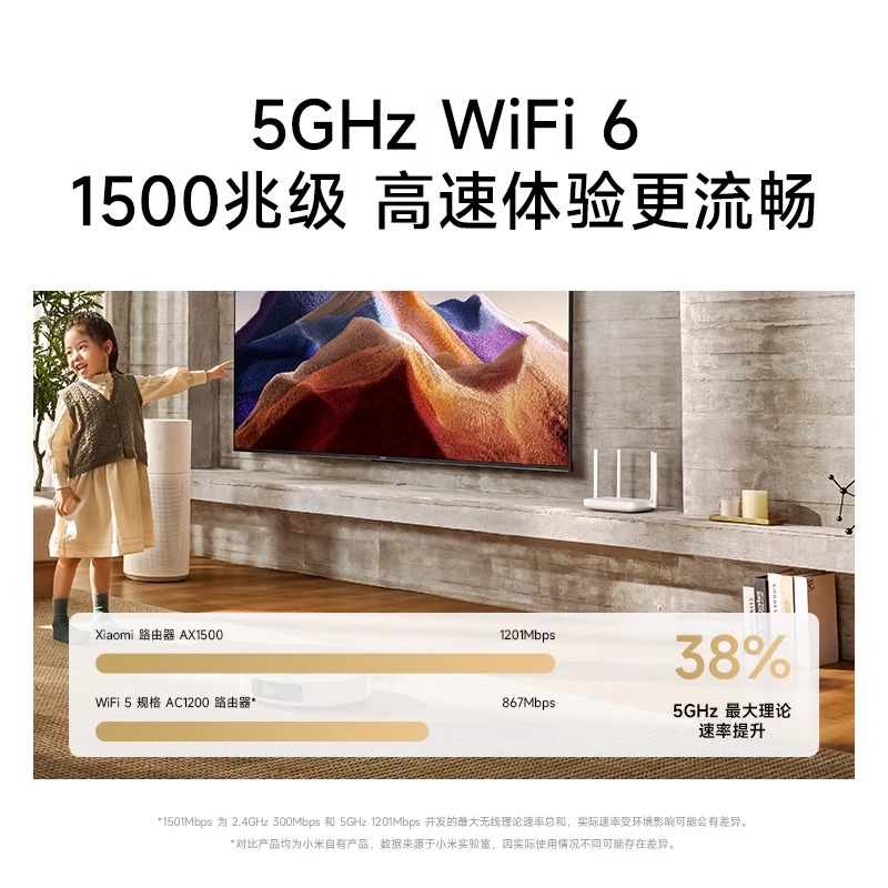 小米Xiaomi路由器AX1500家用 穿墙全屋覆盖WiFi6千兆高速 - 图2