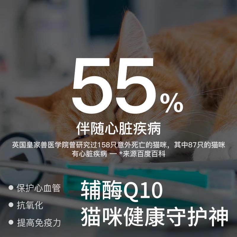 vetwish猫咪专用辅酶Q10保护心脏守护健康36g - 图0