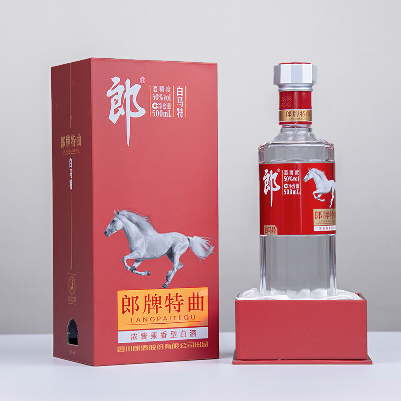 郎酒郎牌特曲酒白马特500ml*1单瓶装50度浓酱兼香型白酒