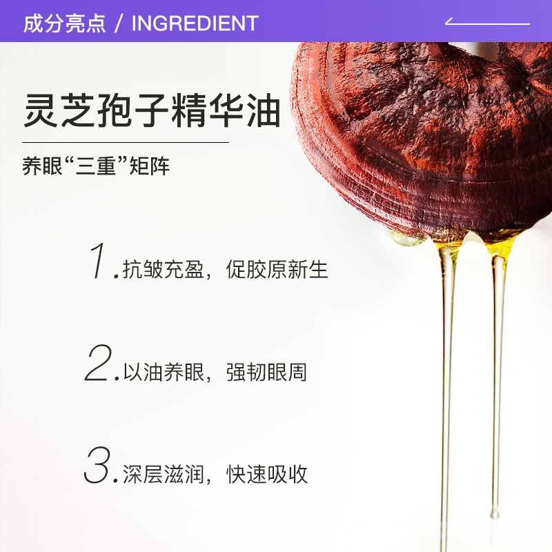 韦雪推荐MKMAKANE百奈子A醇灵芝眼部抗皱淡纹紧致修护眼油4ml*2支