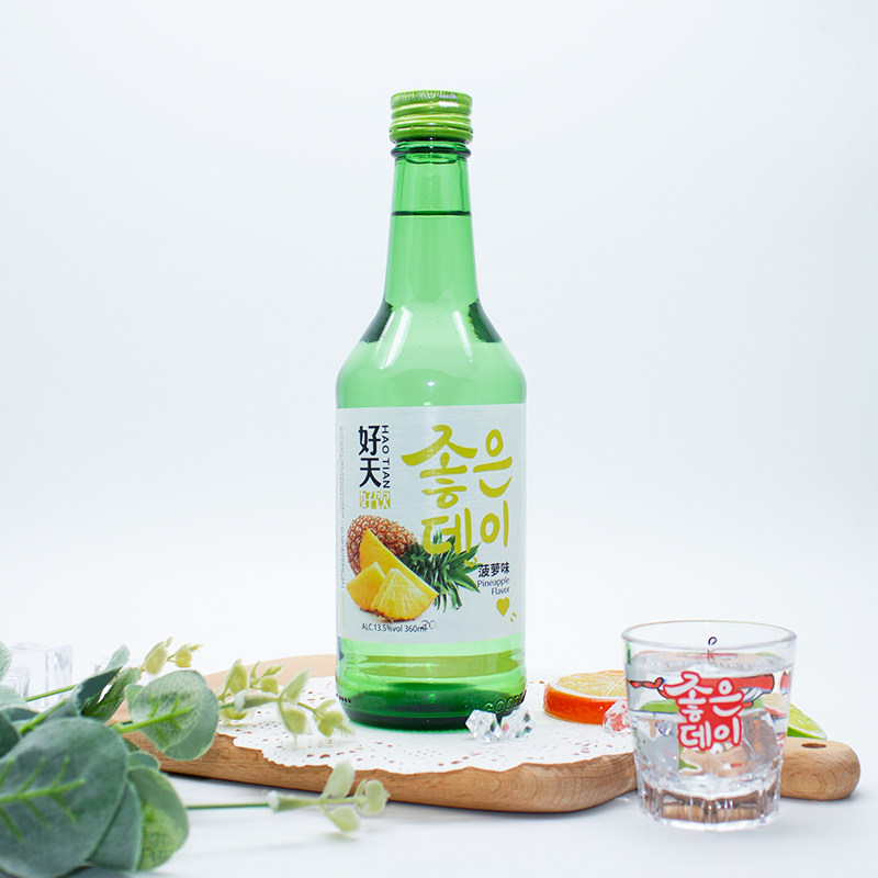 韩国进口好天好饮菠萝味果味烧酒360ml*6瓶聚会聚餐小酌,淘宝优惠券,粉丝福利购,淘宝优惠卷